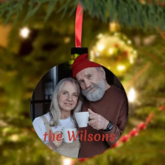 Custom Family Portrait Christmas Ornament 2022