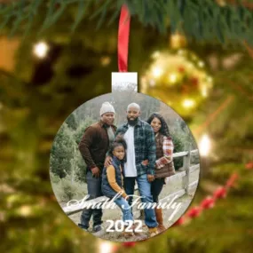 Custom Family Portrait Christmas Ornament 2022