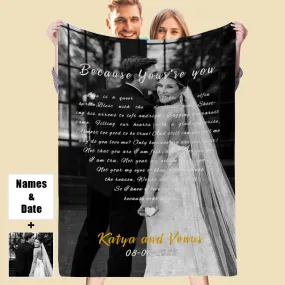 Custom Photo Blankets Black and White Song Lyrics Heart-Shaped For Lovers