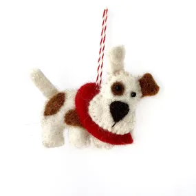 Dog Ornament, Felt Wool