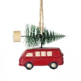 Festive Campervan Christmas Tree Decoration