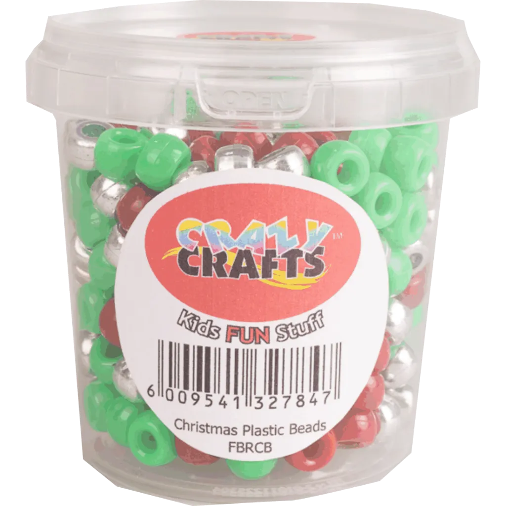 Festive Plastic Beads - Tub