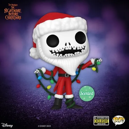 Funko Pop! 1383  - Nightmare Before Christmas 30th Anniversary Santa Jack Scented Vinyl Figure - Entertainment Earth Exclusive