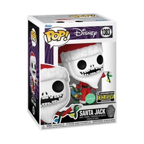 Funko Pop! 1383  - Nightmare Before Christmas 30th Anniversary Santa Jack Scented Vinyl Figure - Entertainment Earth Exclusive