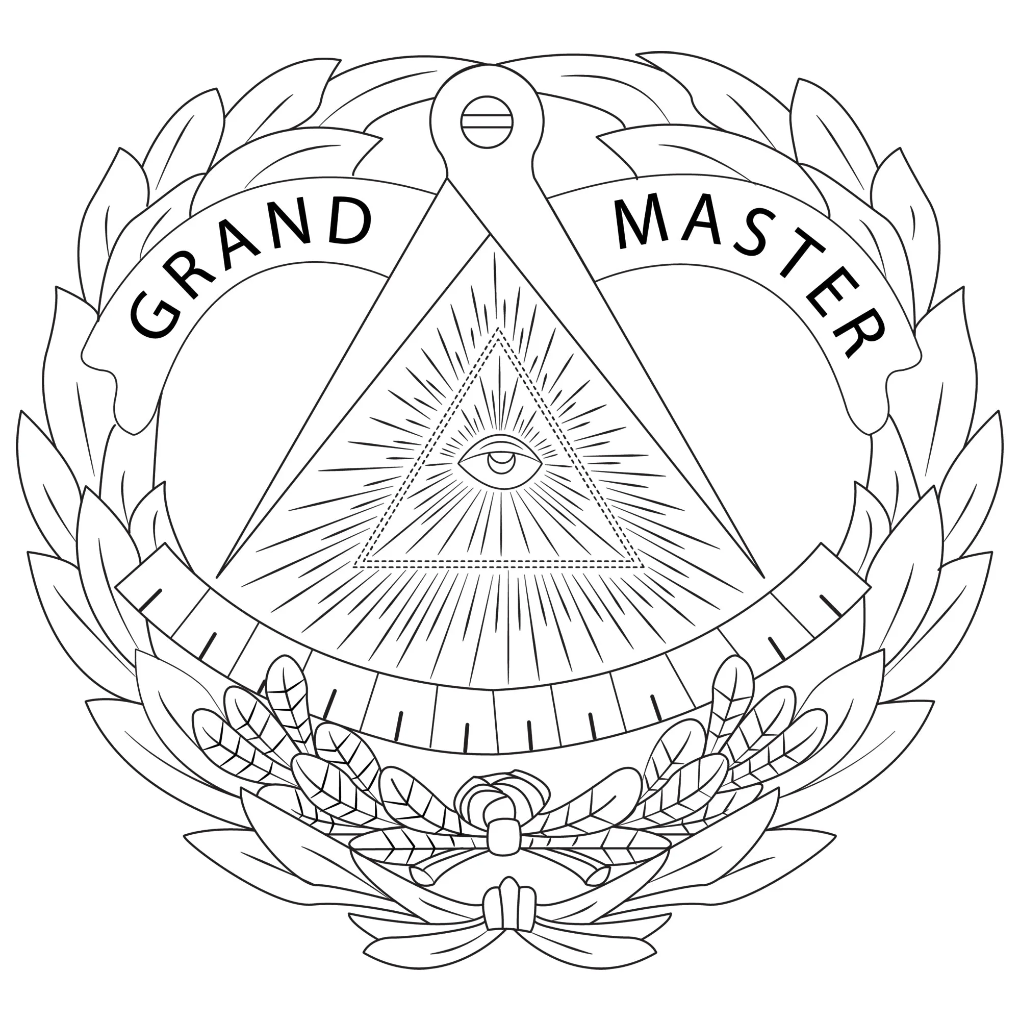 Grand Master Blue Lodge Flask - 1oz to 18oz