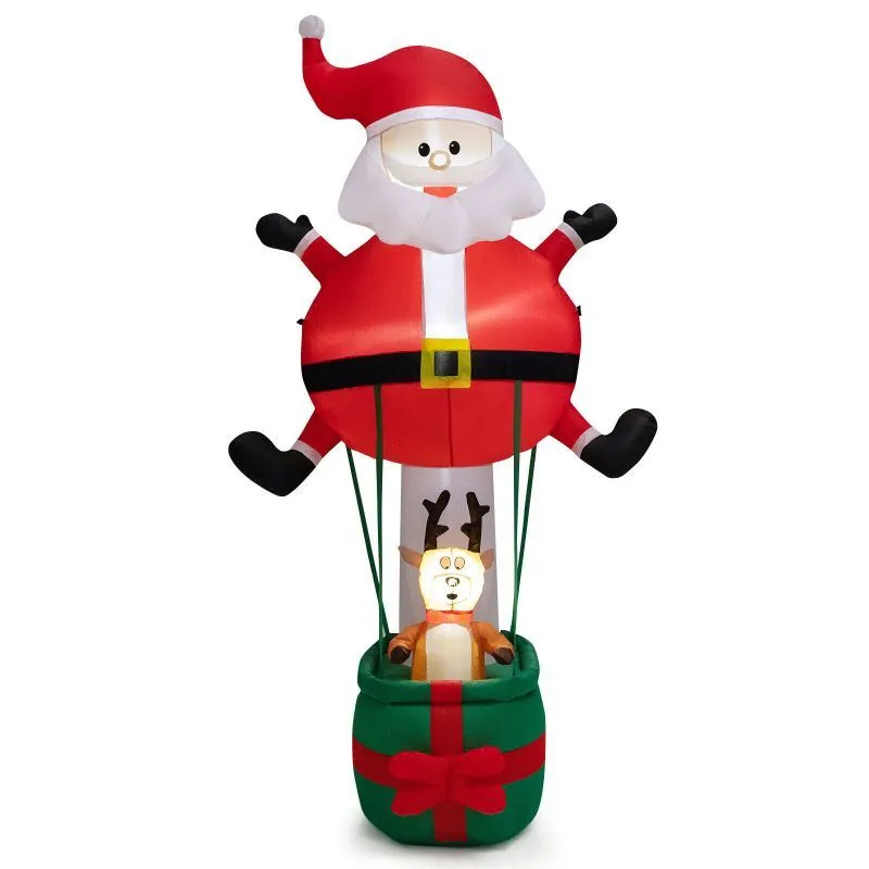 Happy Christmas Holiday Yard Decorations Inflatable W/ LED Lights