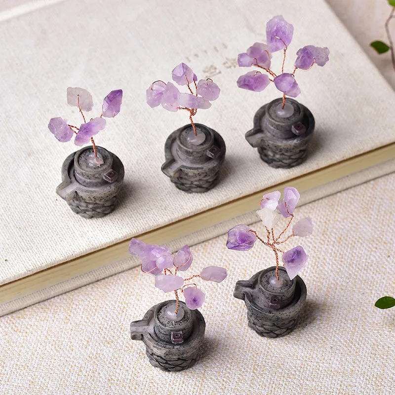 Home Decorative Adorable Amethyst Money Tree Ornaments