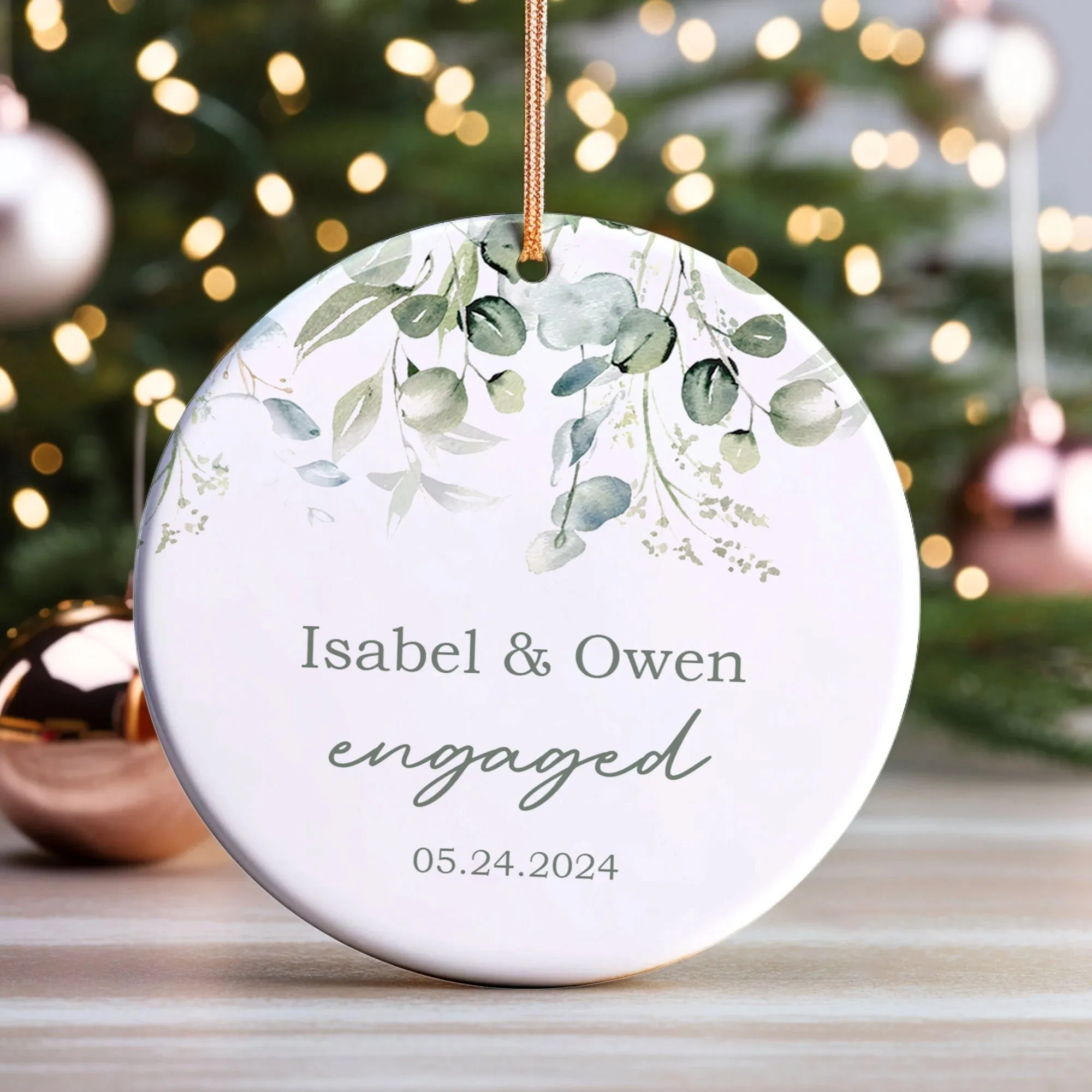 Married Ceramic Ornament 2024 Gift, Newlywed Gift, Mr & Mrs Christmas Ornament, Personalized Mr Mrs Wedding Ornament CX05-41