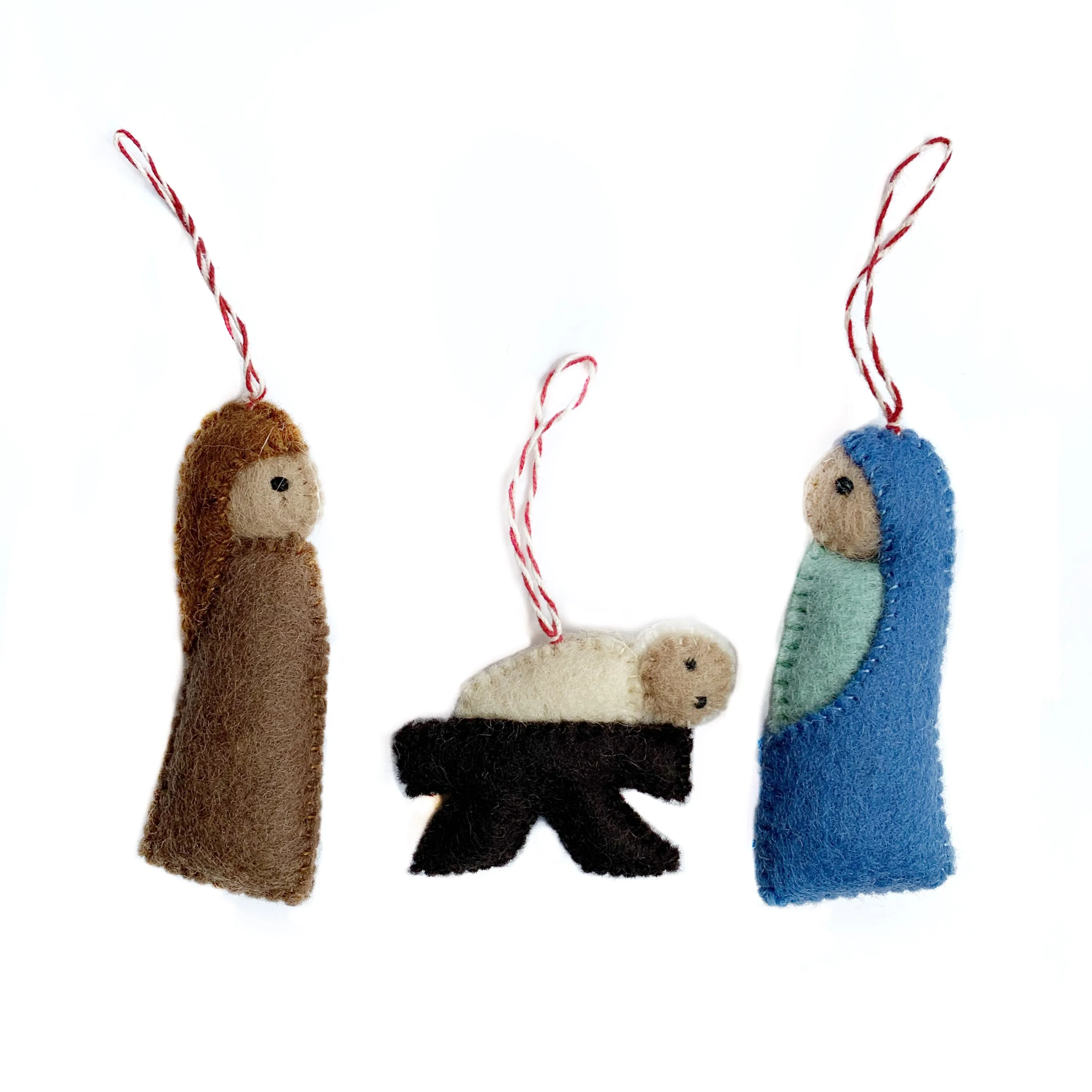 Nativity Ornament Set, Felt Wool