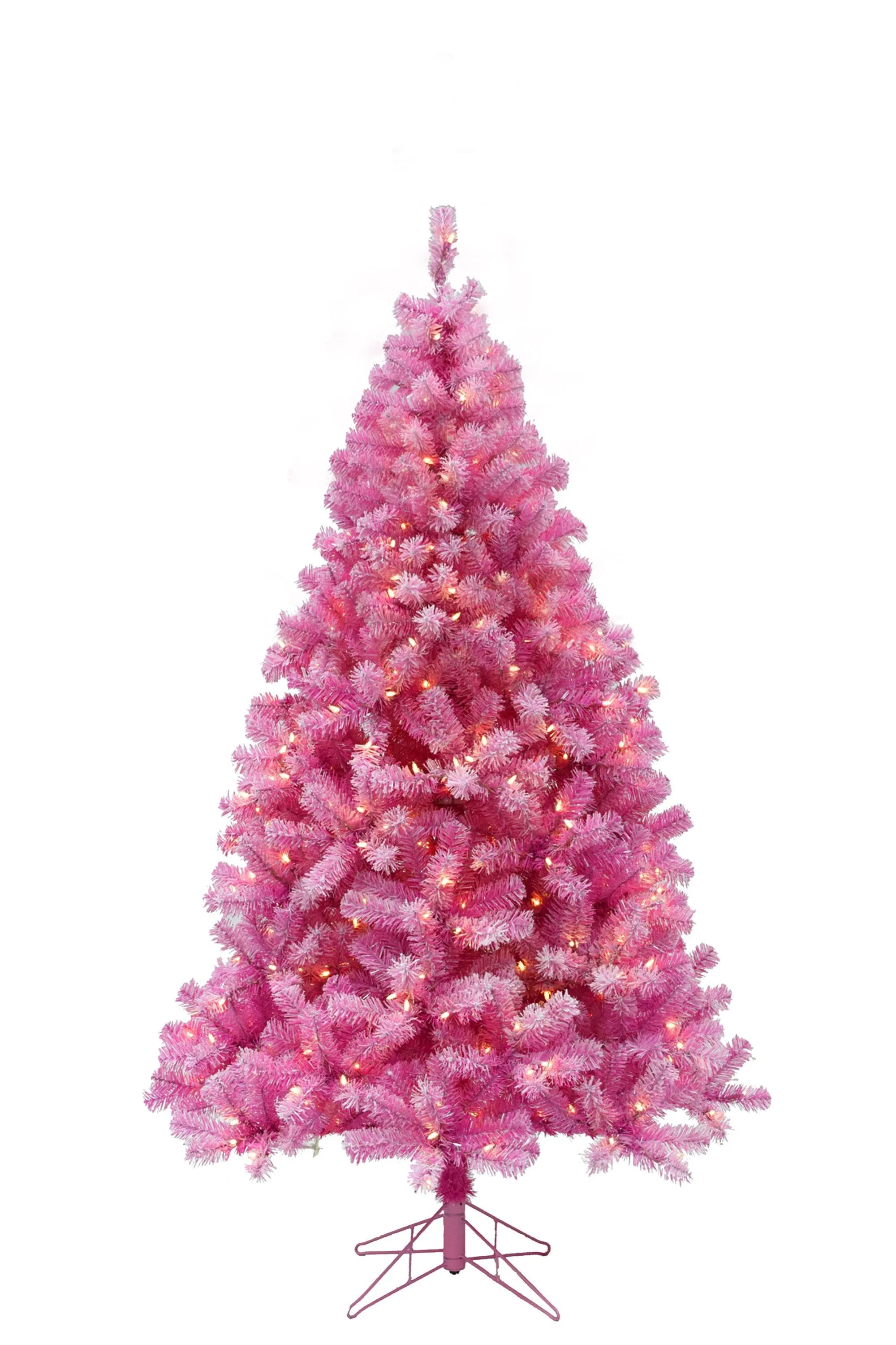 OPEN BOX 6.5' Prelit Light Pink Christmas Tree with Warm White Lights