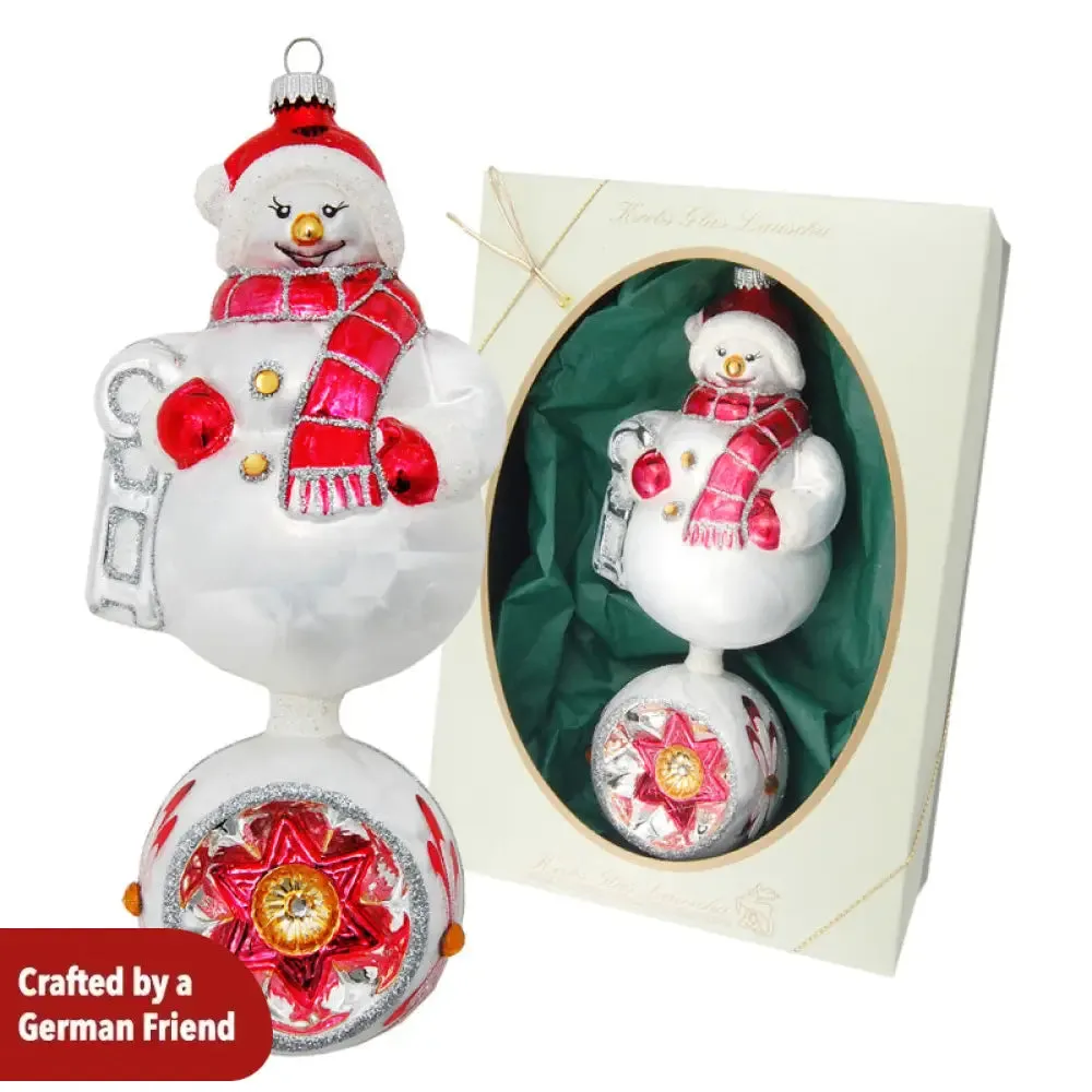 Ornament snowman on a sphere