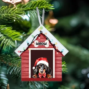 Personalised Christmas Dog Kennel Hanging Ornament – Custom Dog Photo or Choose Your Breed