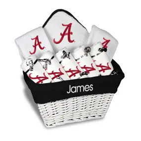 Personalized Alabama Crimson Tide Large Basket - 9 Items