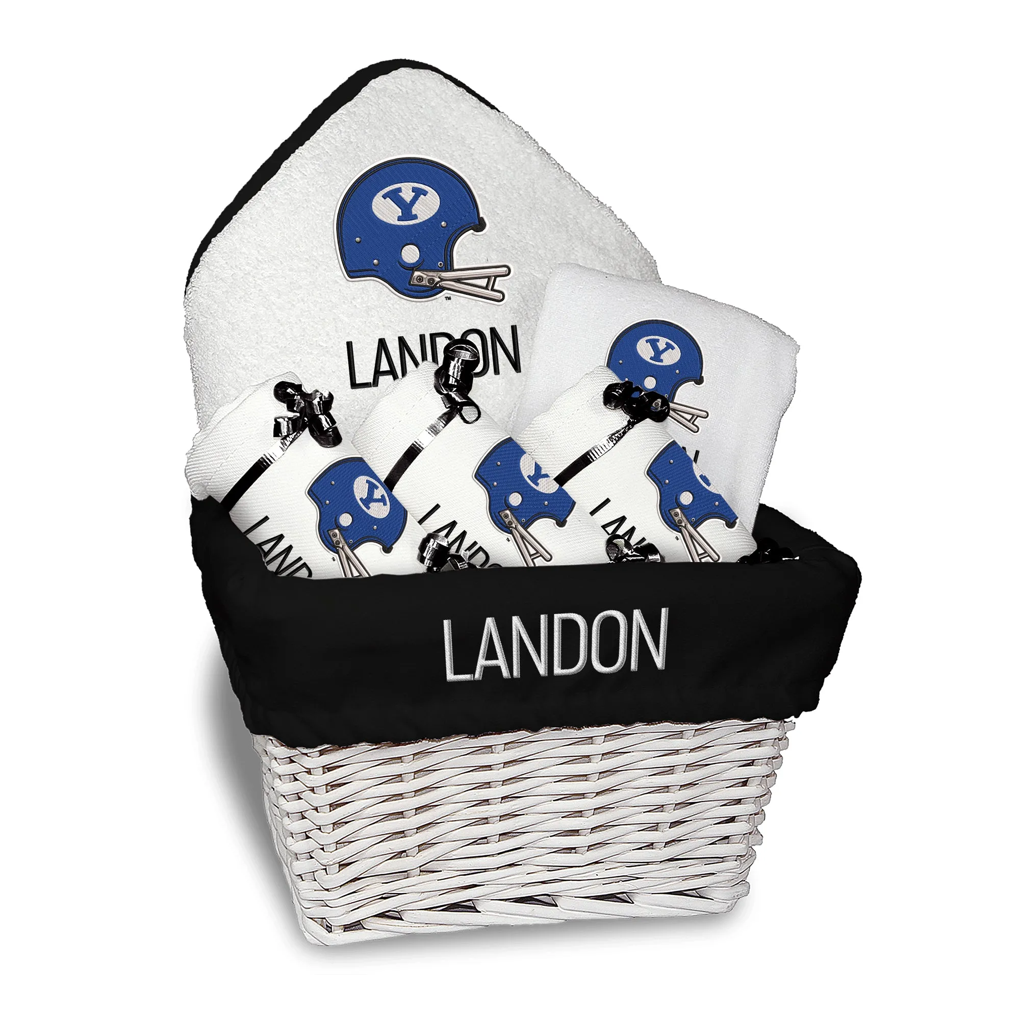 Personalized Brigham Young Cougars Helmet Medium Basket - 6 Items