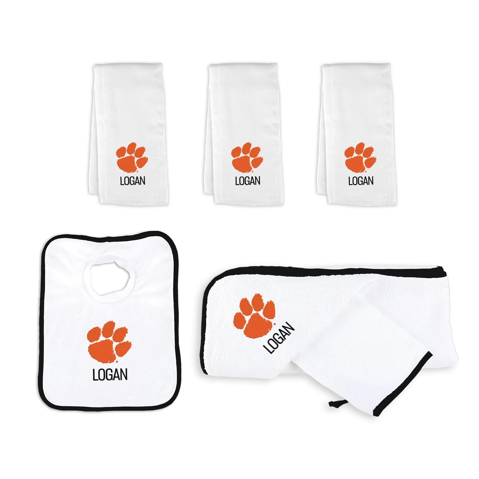 Personalized Clemson Tigers Medium Basket - 6 Items