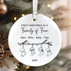 Personalized Family Christmas Ornament, Family Ceramic Ornament CX02-38