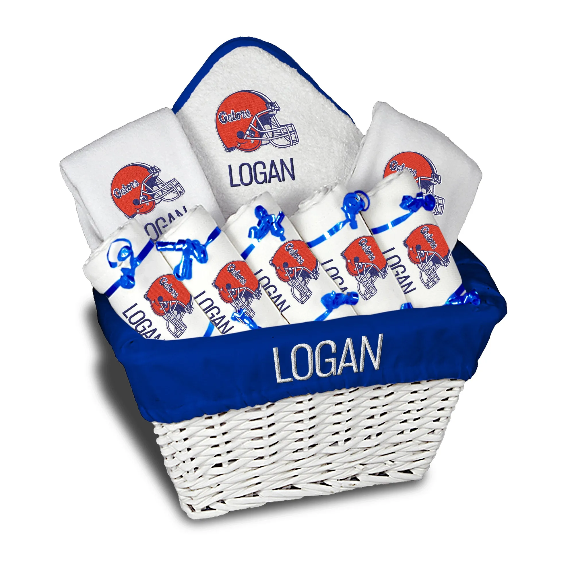 Personalized Florida Gators Helmet Large Basket - 9 Items