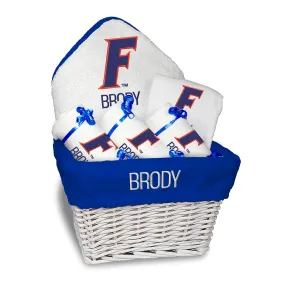 Personalized Florida Gators Slanted F Medium Basket - 6 Items