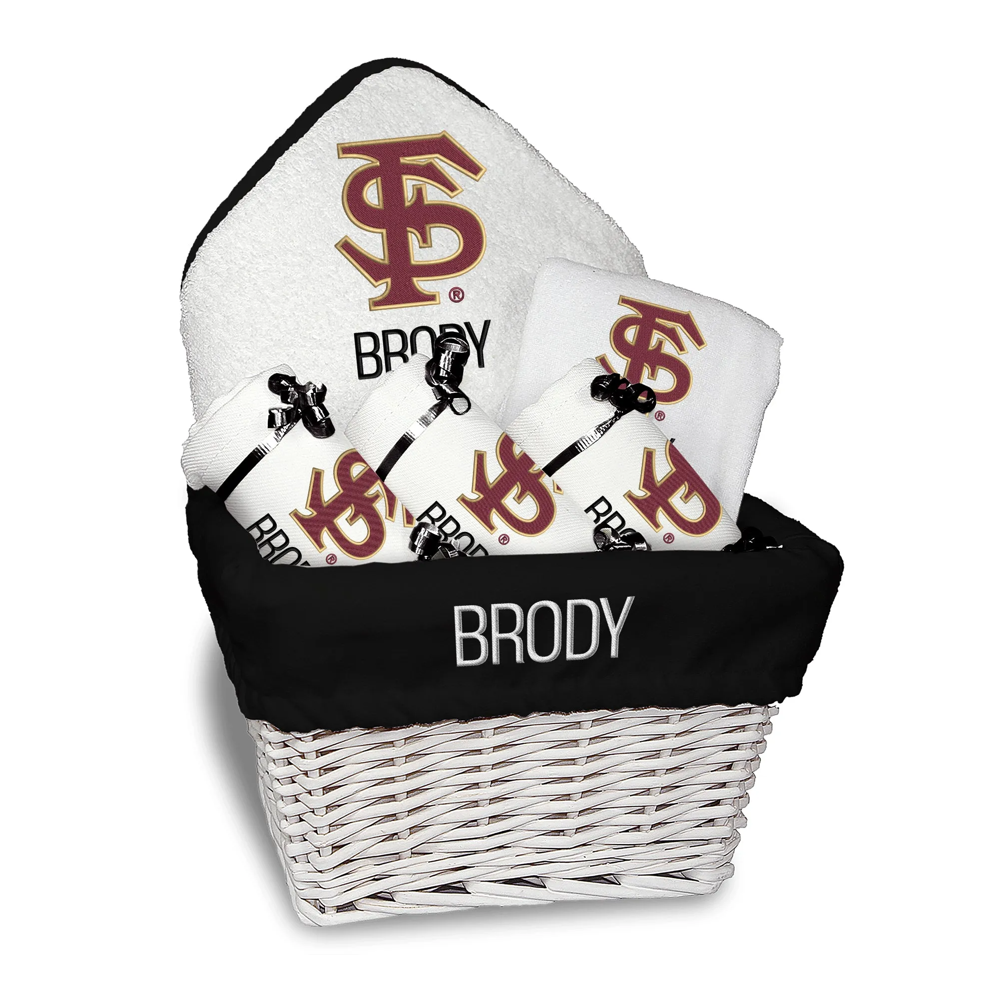 Personalized Florida State Seminoles FS Medium Basket - 6 Items