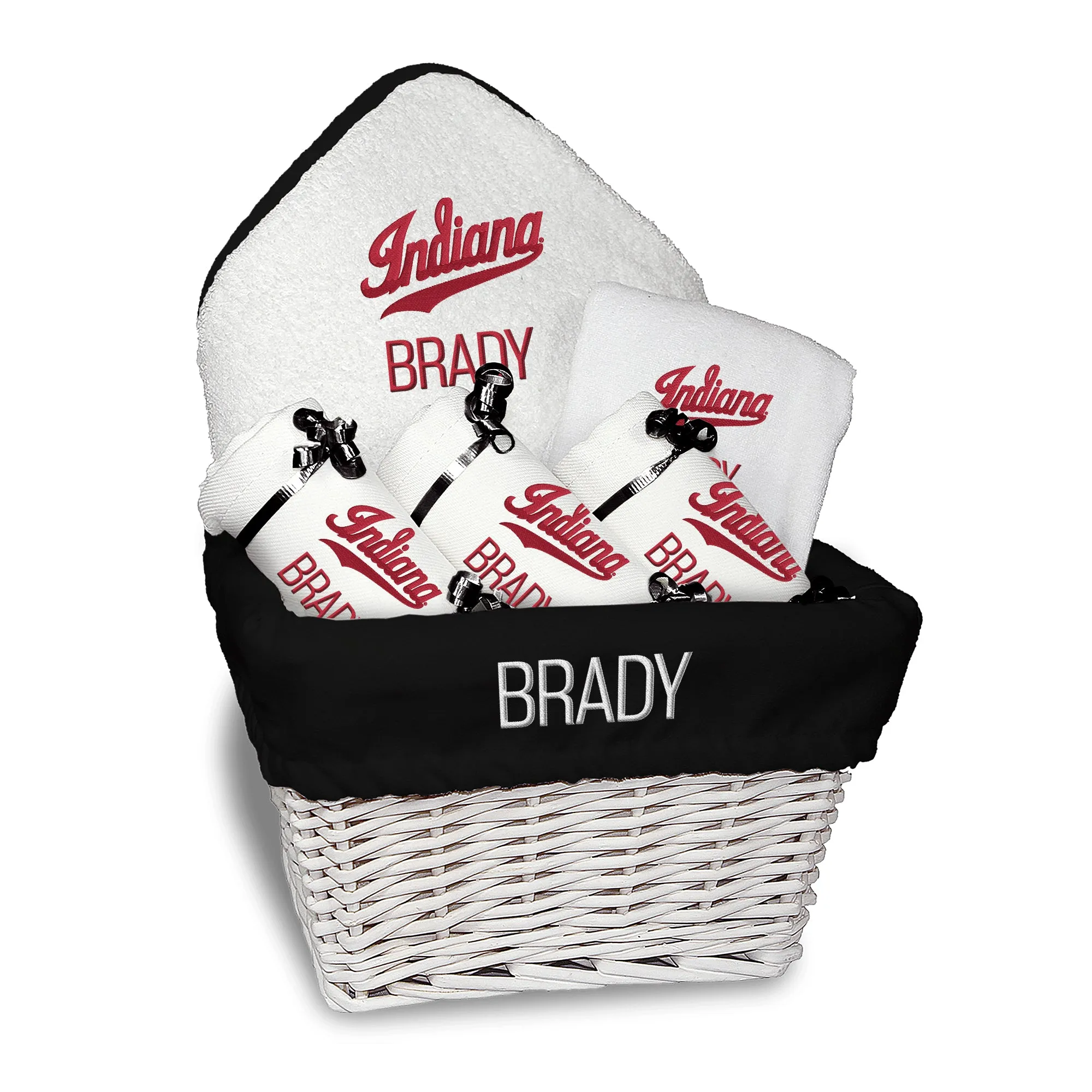 Personalized Indiana Hoosiers Script Indiana Medium Basket - 6 Items