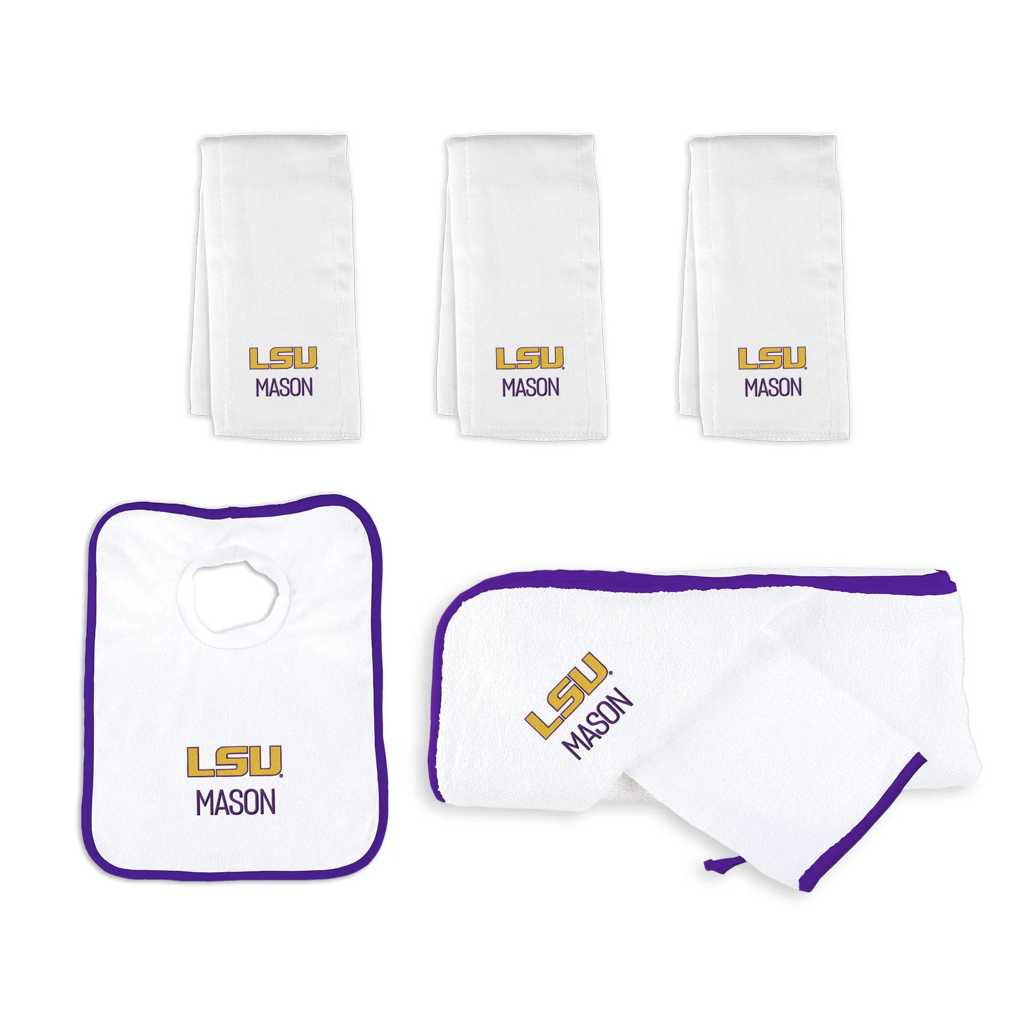 Personalized LSU Tigers Medium Basket - 6 Items