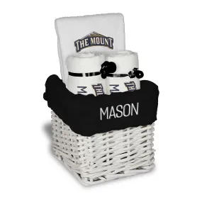 Personalized Mount St. Mary's Mountaineers Small Basket - 4 Items