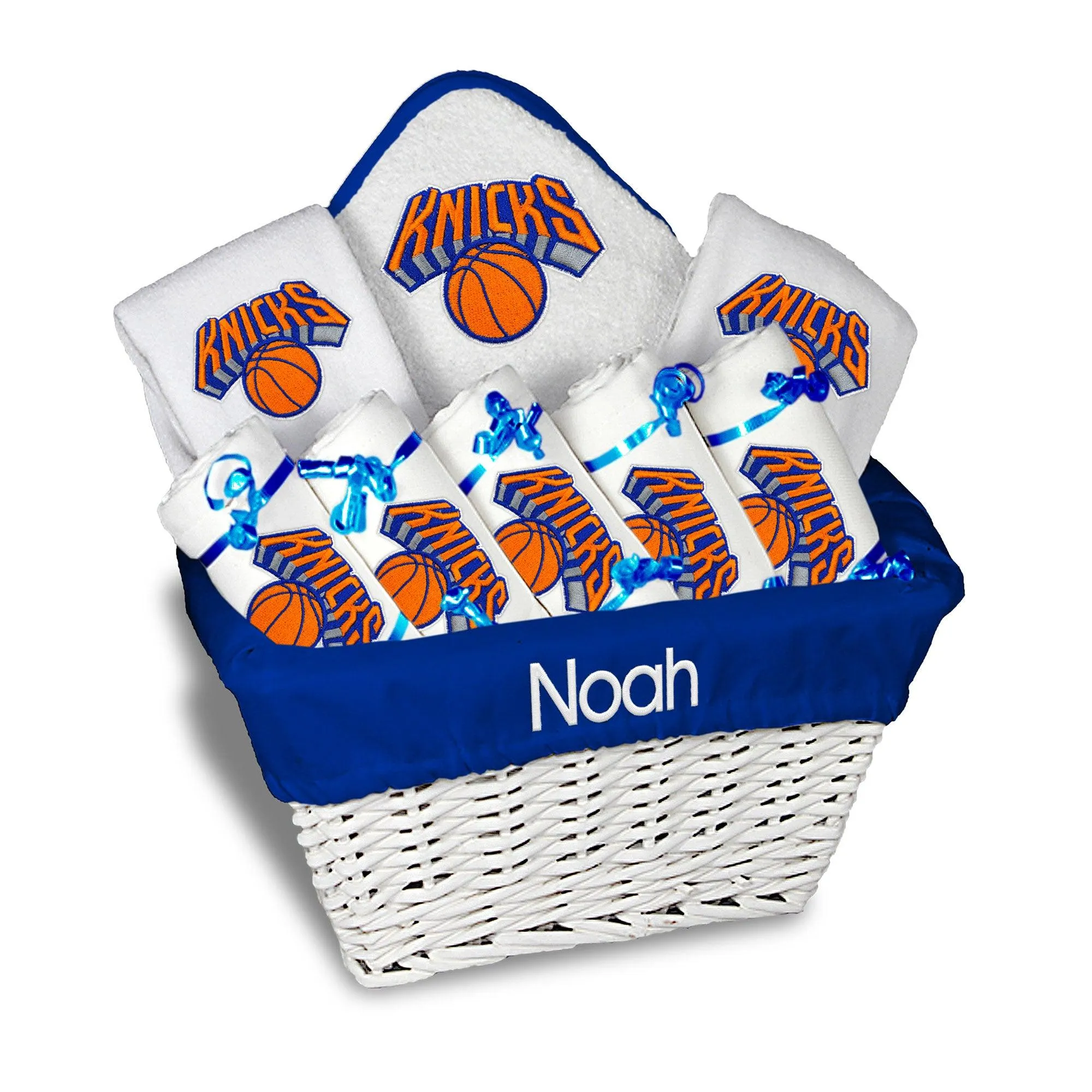 Personalized New York Knicks Large Basket - 9 Items