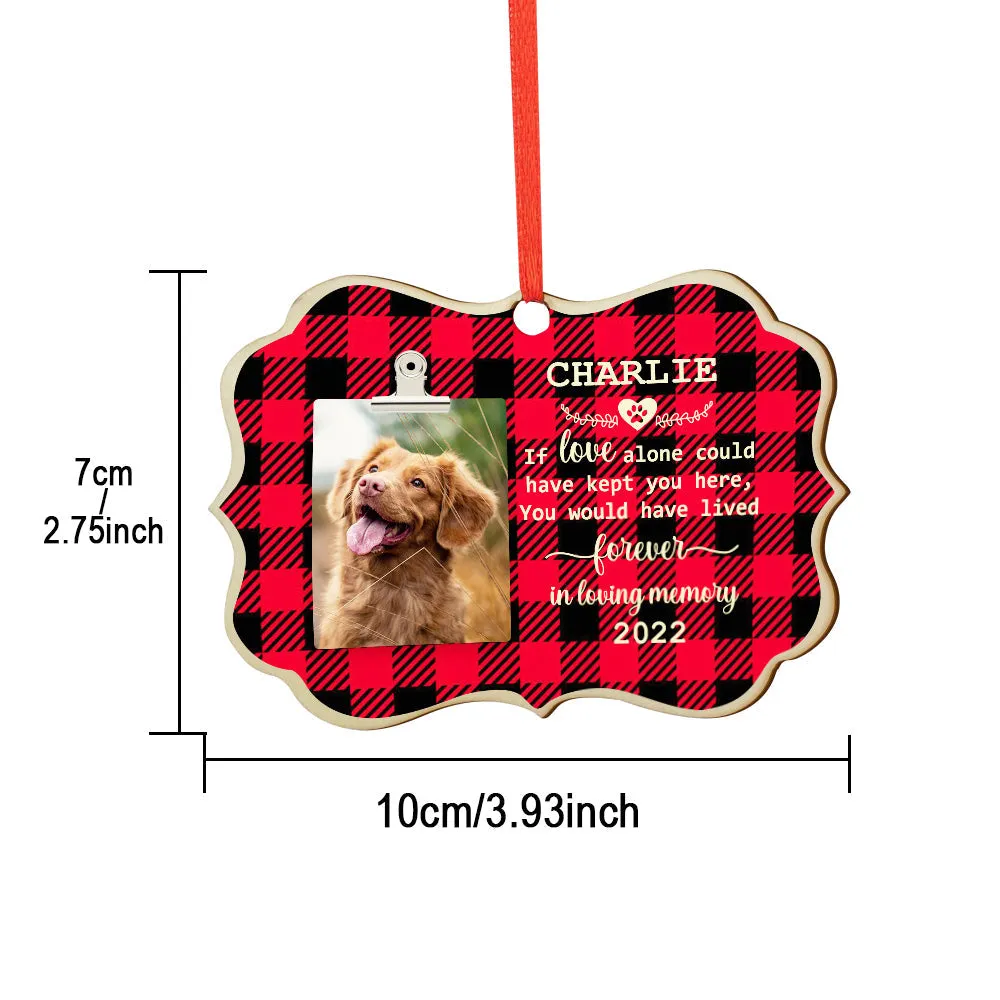 Personalized Photo Christmas Ornament Wooden Pet Memorial