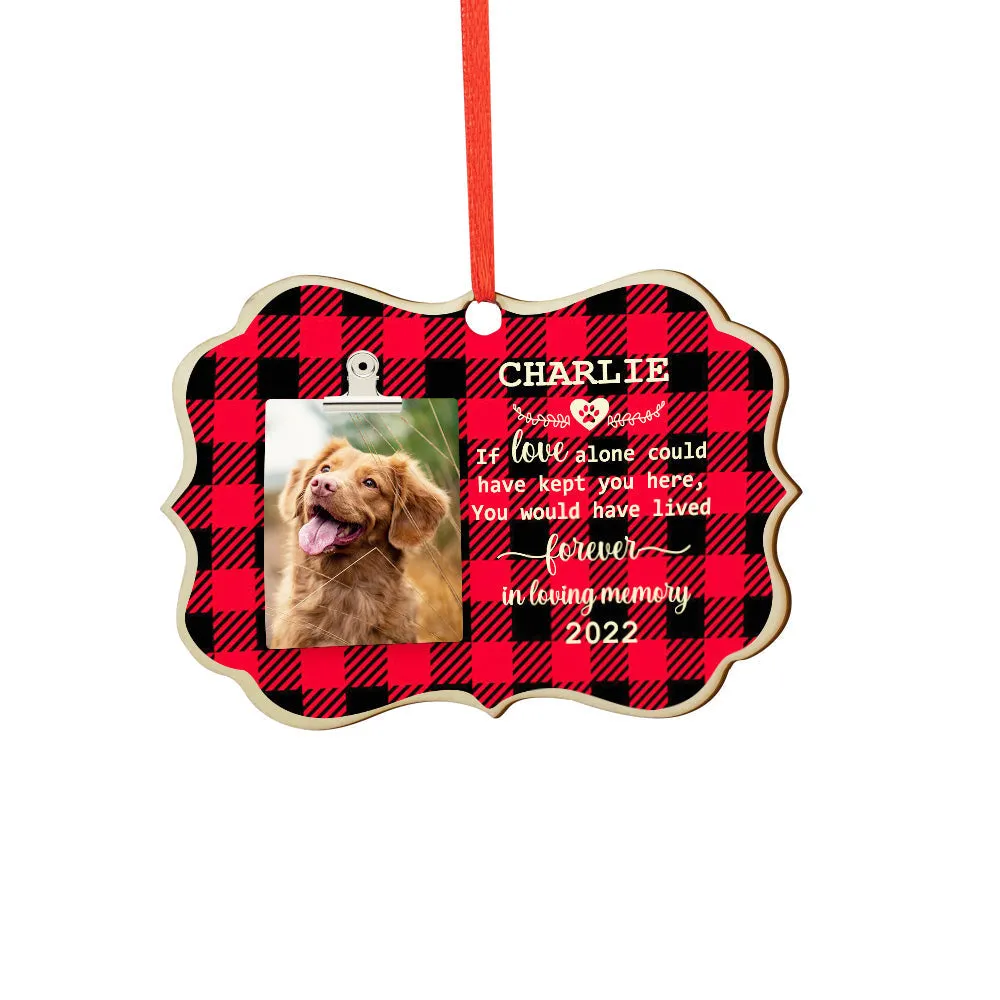 Personalized Photo Christmas Ornament Wooden Pet Memorial