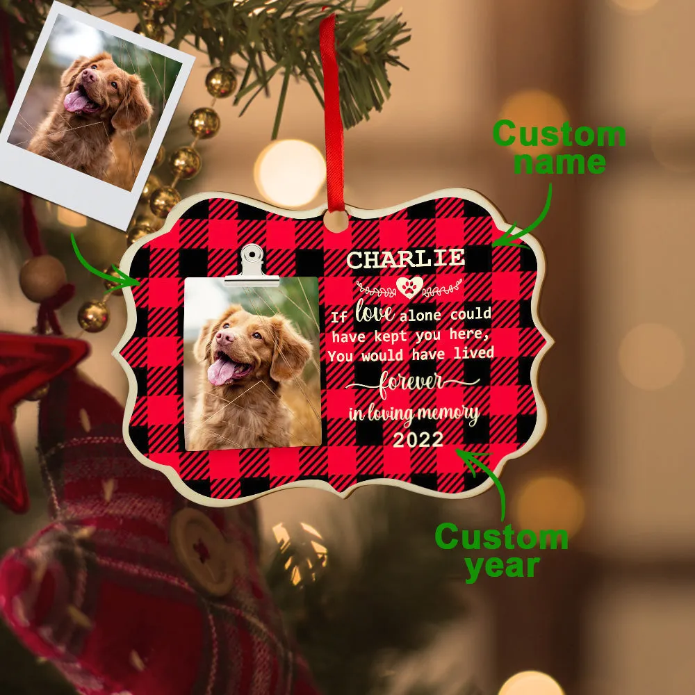 Personalized Photo Christmas Ornament Wooden Pet Memorial