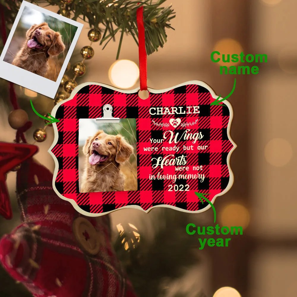 Personalized Photo Christmas Ornament Wooden Pet Memorial