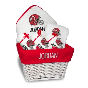 Personalized Utah Utes Helmet Medium Basket - 6 Items