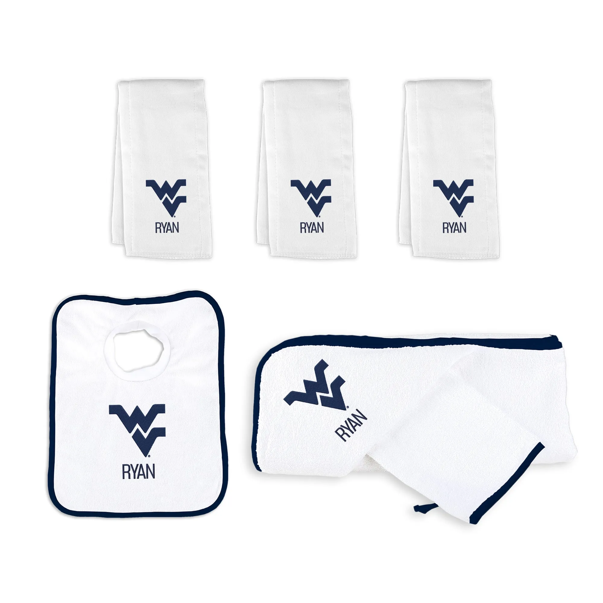 Personalized West Virginia Mountaineers Medium Basket - 6 Items