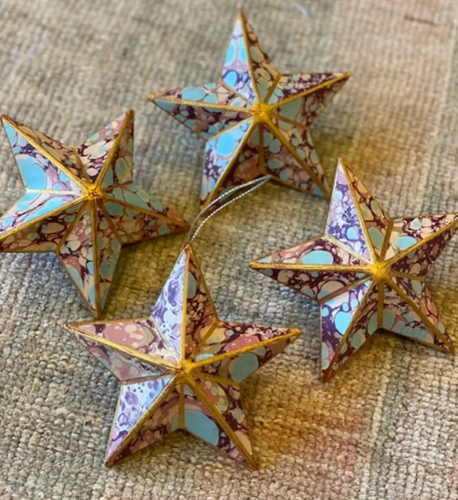 Pink & Turquoise Star Ornament