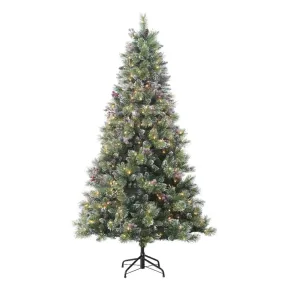 Puleo Winters' Spruce Prelit 6.5ft Artificial Christmas Tree