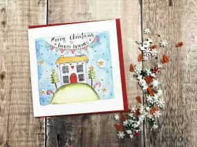 "Merry Christmas to Lovely Friends" Christmas Card - Personalised