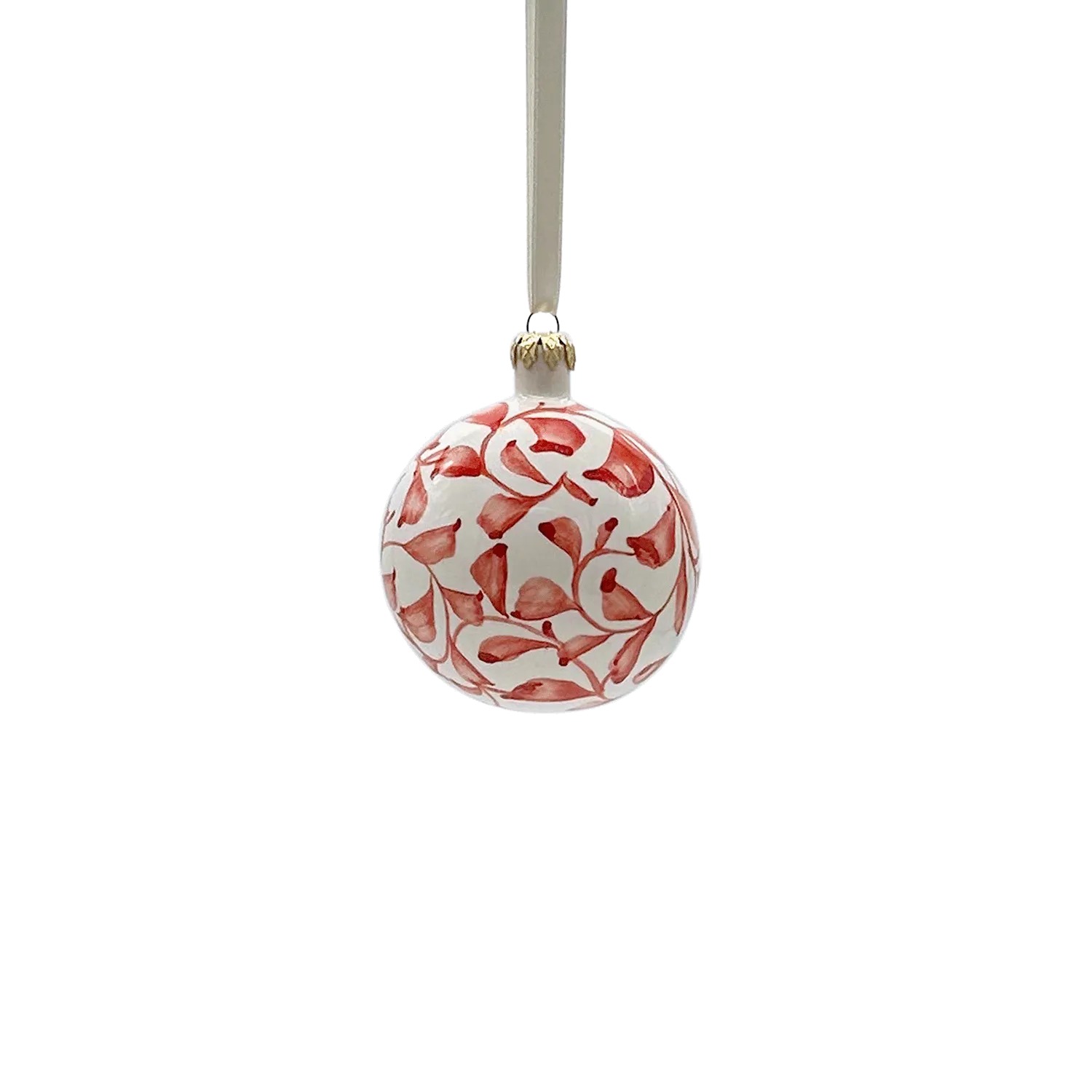 Red Scroll Christmas Baubles (Set of 3)