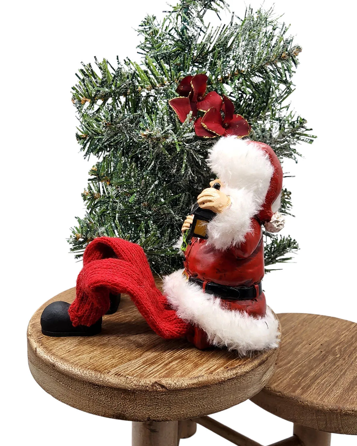 Sitting Santa Dangling Feet Christmas Decor