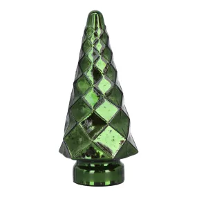 Tall Green Glass Christmas Tree