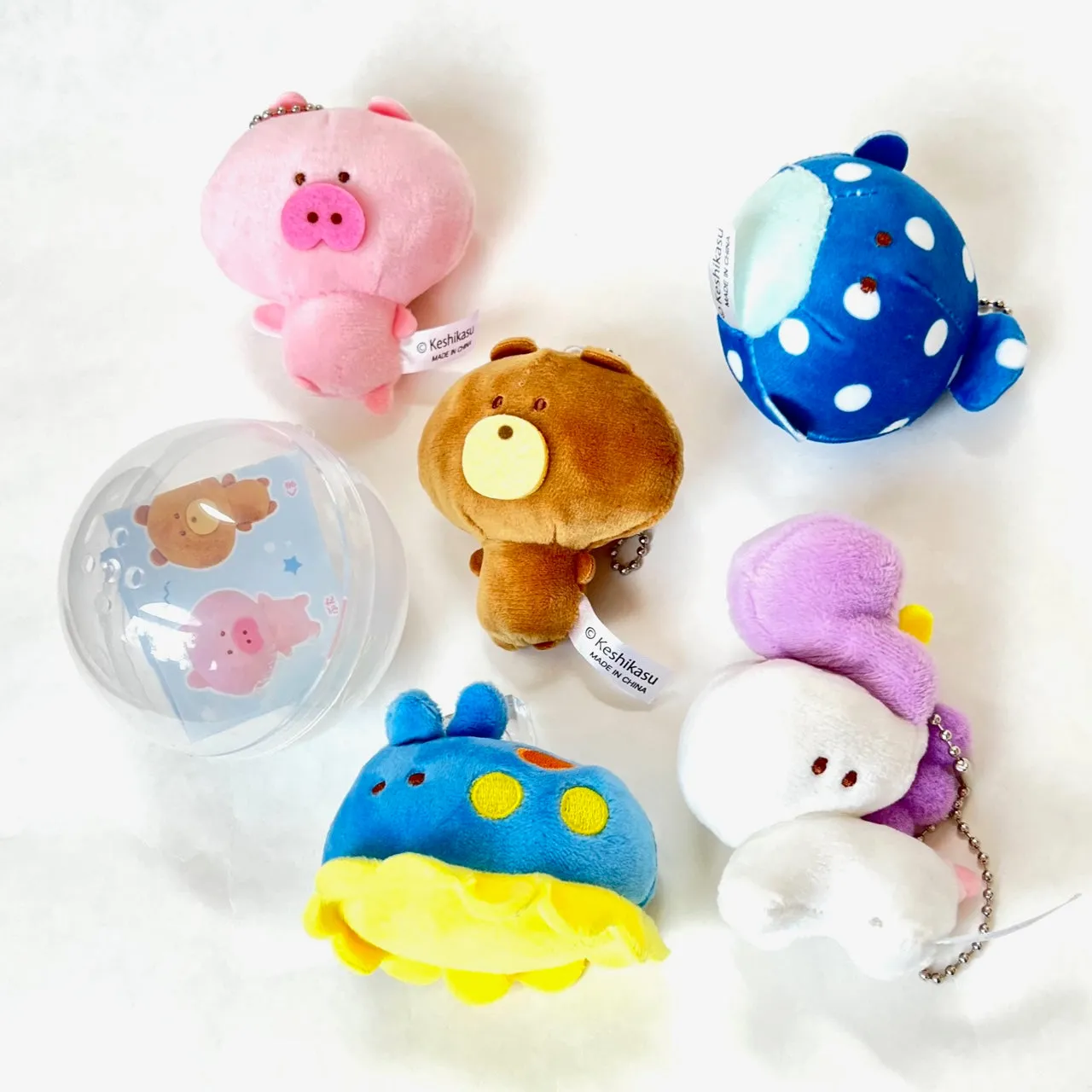 X 70984 Animal Plush Charms Capsule-DISCONTINUED