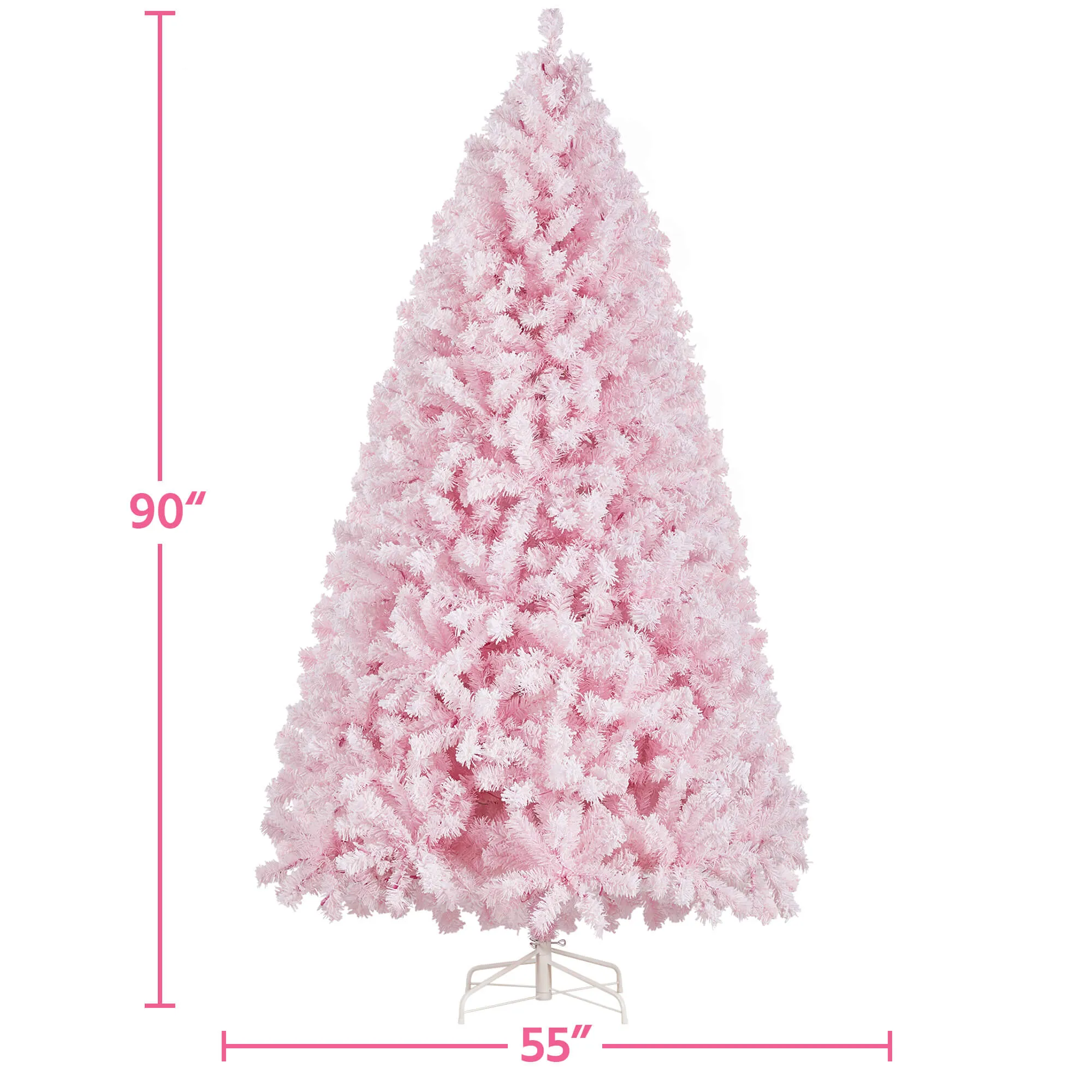 Yaheetech 7.5’ Pre-lit Flocked Artificial Christmas Tree